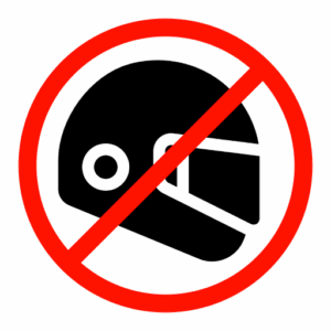 Logo interdiction casque moto