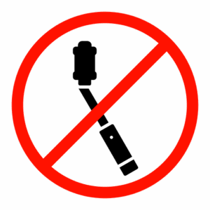 Logo interdiction perche à selfies