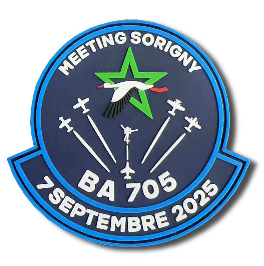 Photo du patch PVC édition limitée Meeting Sorigny, BA 705, 7 septembre 2025